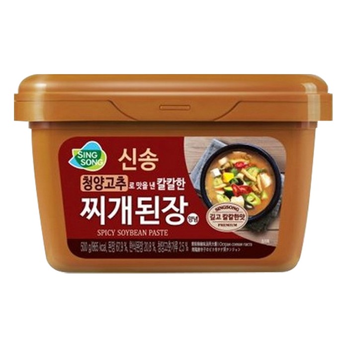 신송 청양고추로 맛을 낸 칼칼한 찌개된장, 500g, 1개 대표 이미지 - 고기집 된장찌개 추천