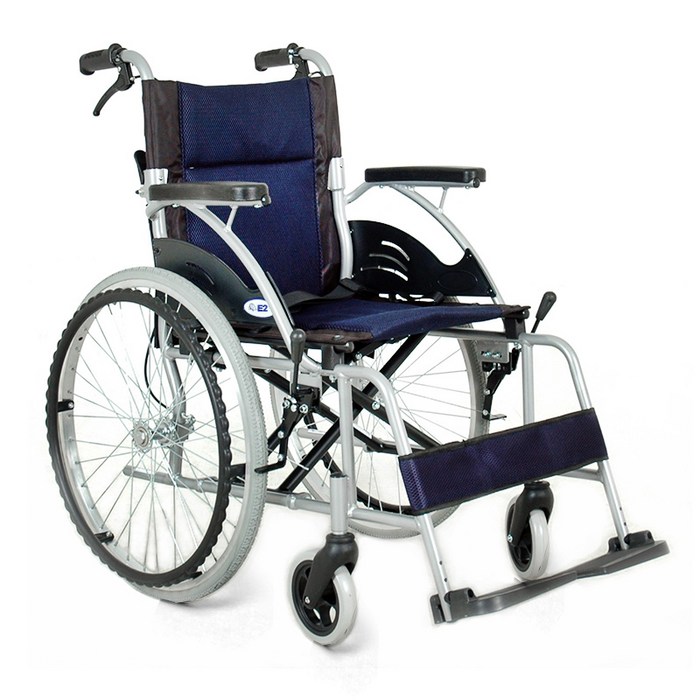 수동 알루미늄 경량 접이식 휠체어, 1개, E2 대표 이미지 - 전동휠체어 추천