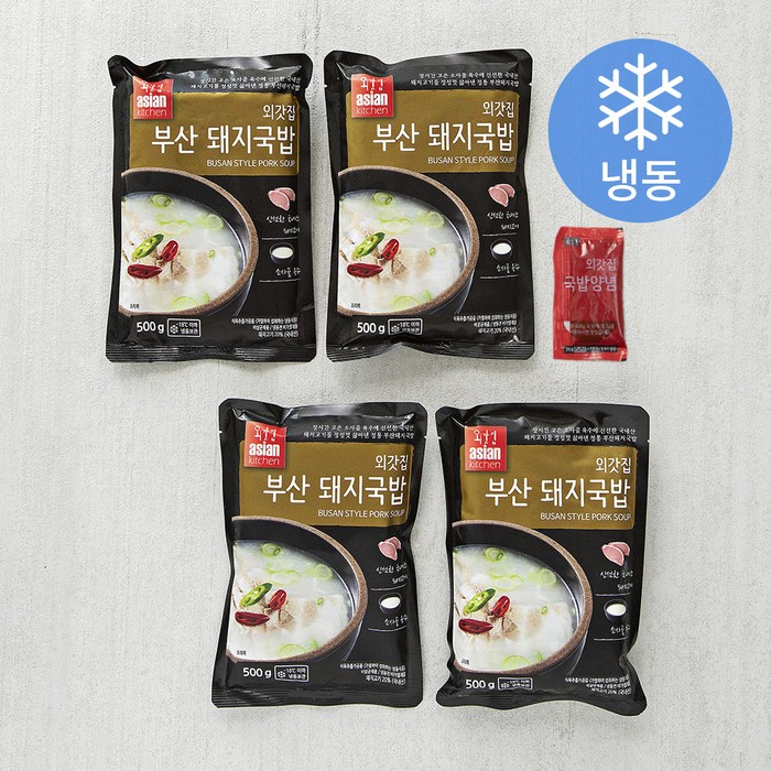 외갓집 부산 돼지국밥 (냉동), 500g, 4개 대표 이미지 - 아침 국 추천