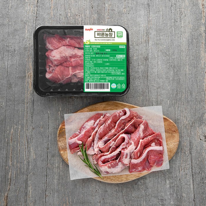 선진포크 바른농장 한돈 동물복지 인증 갈매기살 로스 (냉장), 300g, 1팩 대표 이미지 - 갈매기살 추천