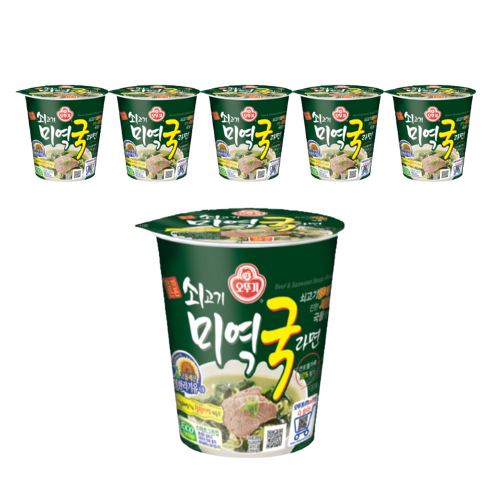 오뚜기 쇠고기미역국라면 컵 60g x 6p, 6개 대표 이미지 - 오뚜기 컵라면 추천