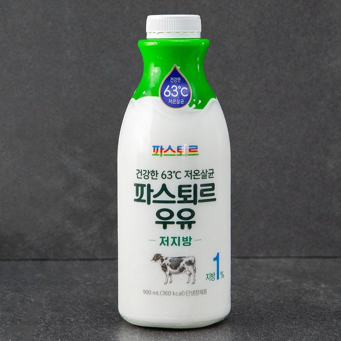 파스퇴르 저온살균 저지방 우유, 900ml, 1개 대표 이미지 - 저지방 우유 추천