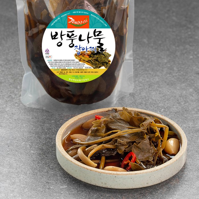 강경신안 방풍나물 장아찌, 500g, 1개 대표 이미지 - 명이나물 반찬 추천