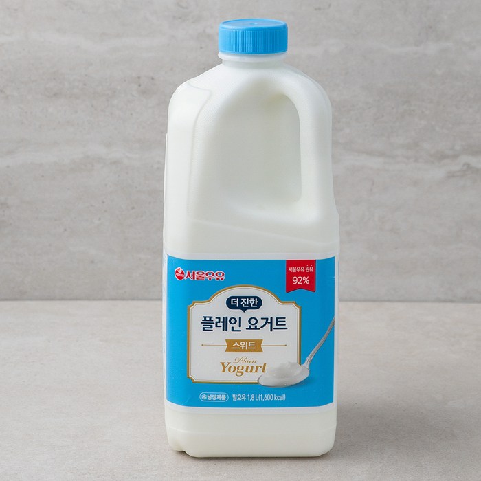 서울우유 더 진한 스위트 플레인 요거트, 1800ml, 1개 대표 이미지 - 요거트 추천