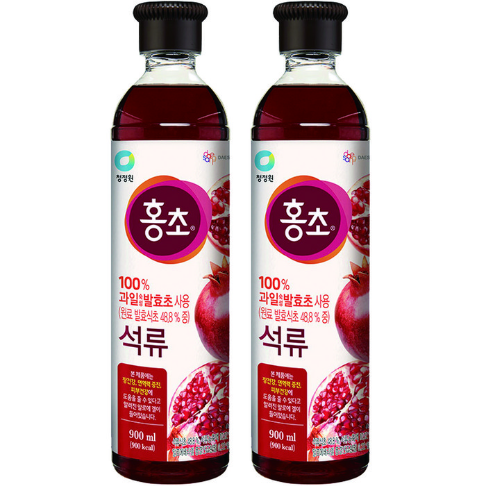 청정원 홍초 석류, 900ml, 2개 대표 이미지 - 공복에 좋은 음식 추천