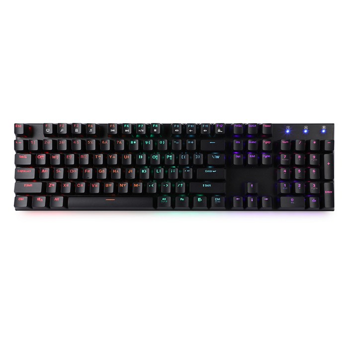 앱코 HACKER 한영 이중사출 키캡 레인보우 LED 게이밍 기계식 키보드 적축, K640, 블랙, 일반형 대표 이미지 - 프로그래밍 키보드 추천