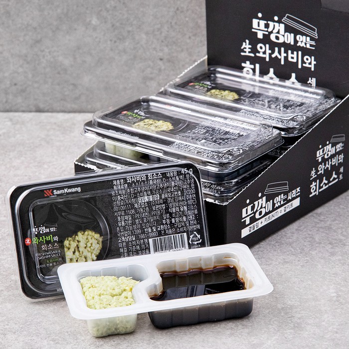 삼광 뚜껑이있는 생와사비와 회소스, 45g, 6개 대표 이미지 - 회간장 추천