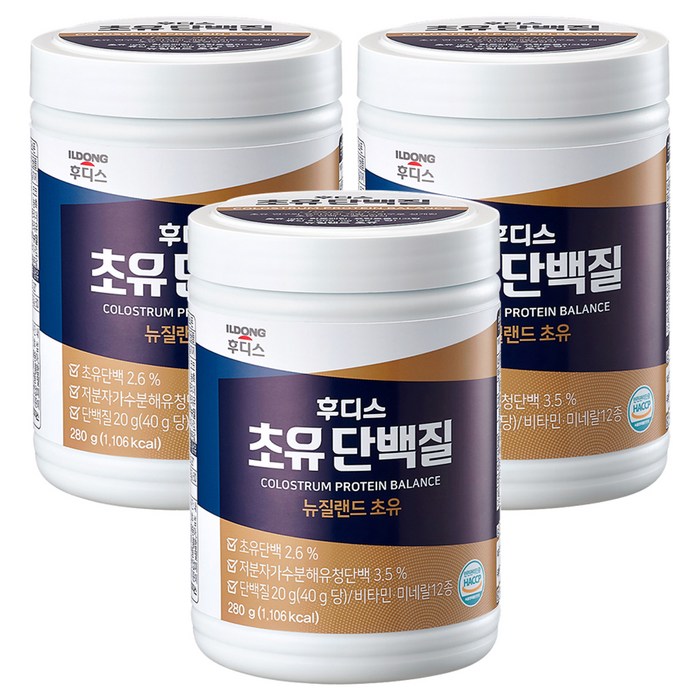 일동후디스 초유단백질 뉴질랜드 초유, 280g, 3개 대표 이미지 - 초유단백질 추천