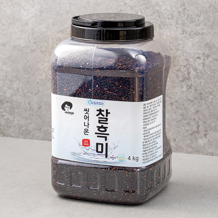 엉클탁 2021년 햇곡 씻어나온 찰흑미, 4kg, 1통 대표 이미지 - 흑미 추천