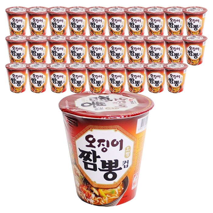 농심 오징어짬뽕 컵, 30개 대표 이미지 - 오징어 짬뽕 추천