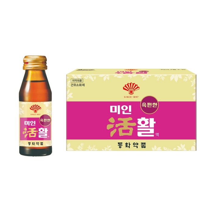 부채표 미인활 여성소화제, 75ml, 10개 대표 이미지 - 체했을때 추천