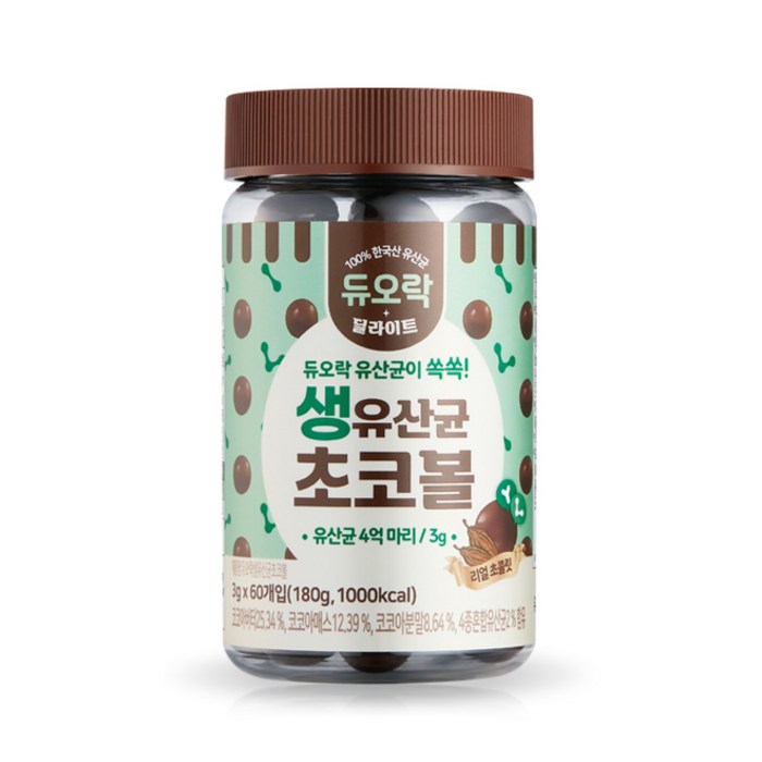 듀오락 생유산균 초코볼, 180g, 1개 대표 이미지 - 초코볼 추천