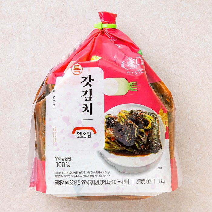예소담 특갓김치, 1kg, 1개 대표 이미지 - 갓김치 추천