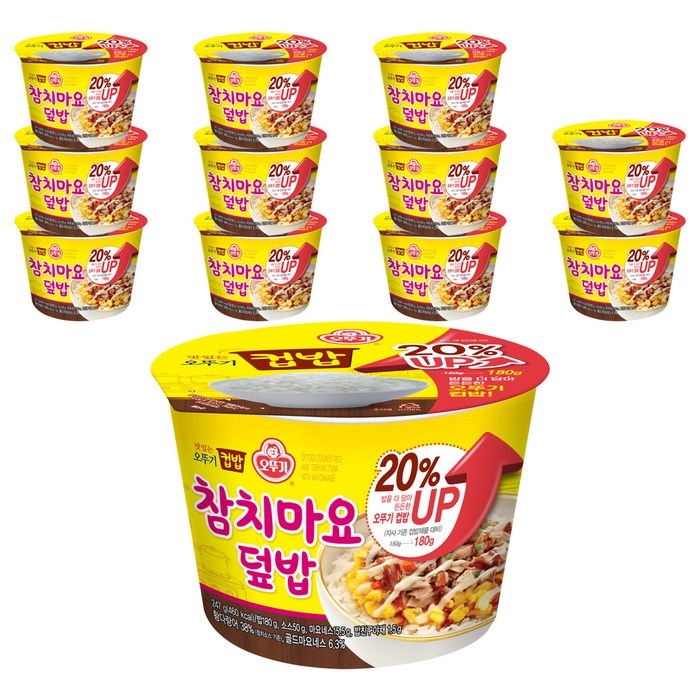 오뚜기 컵밥 참치마요덮밥, 247g, 12개 대표 이미지 - 비상식량 추천