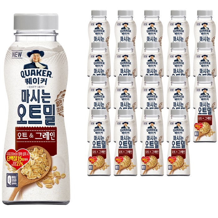 롯데제과 퀘이커 마시는오트밀 오트&그레인, 20개, 50g 대표 이미지 - 헬스 식단 추천