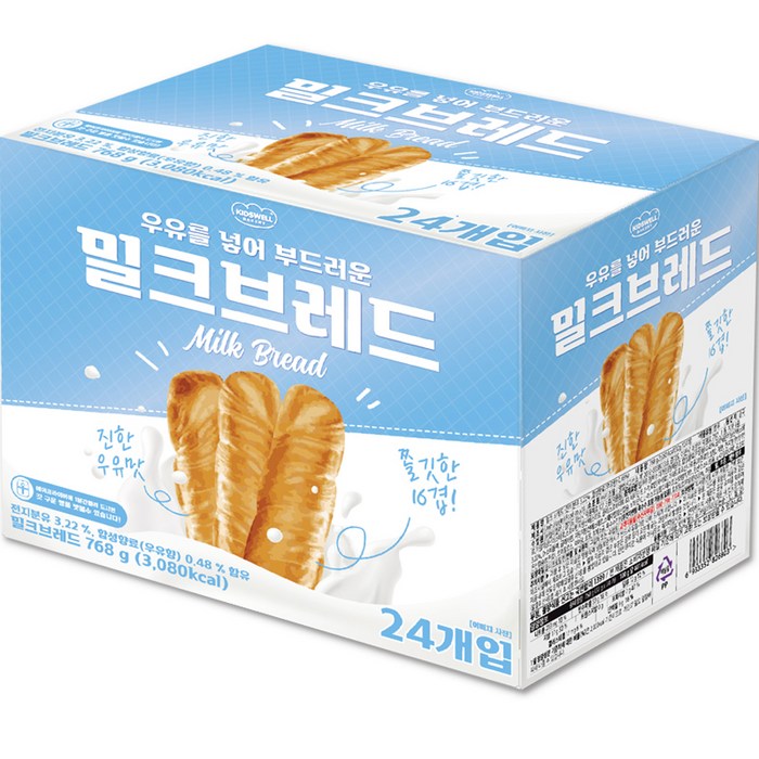 밀크브래드 24p, 768g, 1개 대표 이미지 - 배고플때 추천