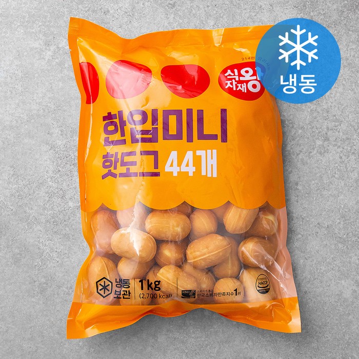 식자재왕 미니핫도그 (냉동), 1kg, 1개 대표 이미지 - 냉동 핫도그 추천