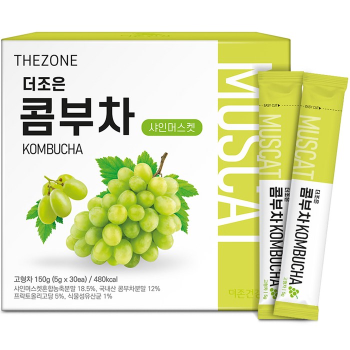더존건강 더조은 콤부차 샤인머스켓, 30개, 5g 대표 이미지 - 샤인머스캣 음료 추천