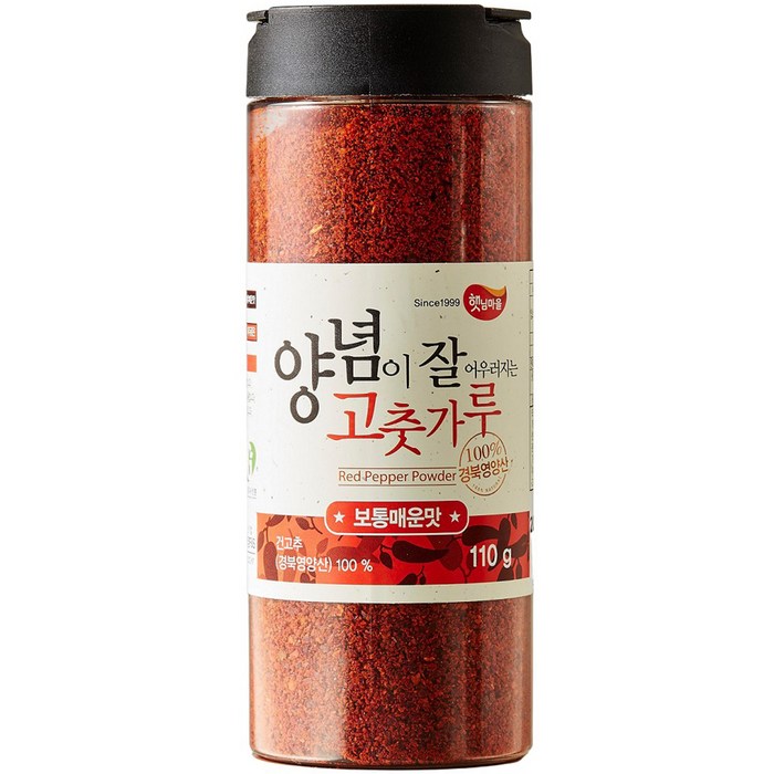 햇님마을 양념이 잘 어우러지는 국산 고춧가루 보통매운맛, 110g, 1개 대표 이미지 - 고추 빱니다 추천