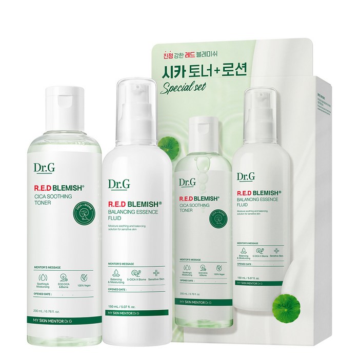 닥터지 레드 블레미쉬 시카 토너 200ml  로션 150ml 세트