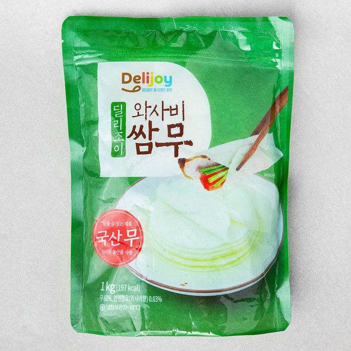 딜리조이 와사비쌈무, 1kg, 1개 대표 이미지 - 깻잎 추천