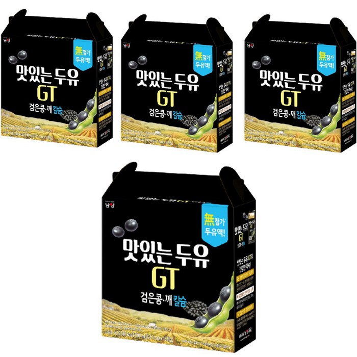 맛있는두유GT 검은콩 깨, 190ml, 64개 대표 이미지 - 귀리우유 추천