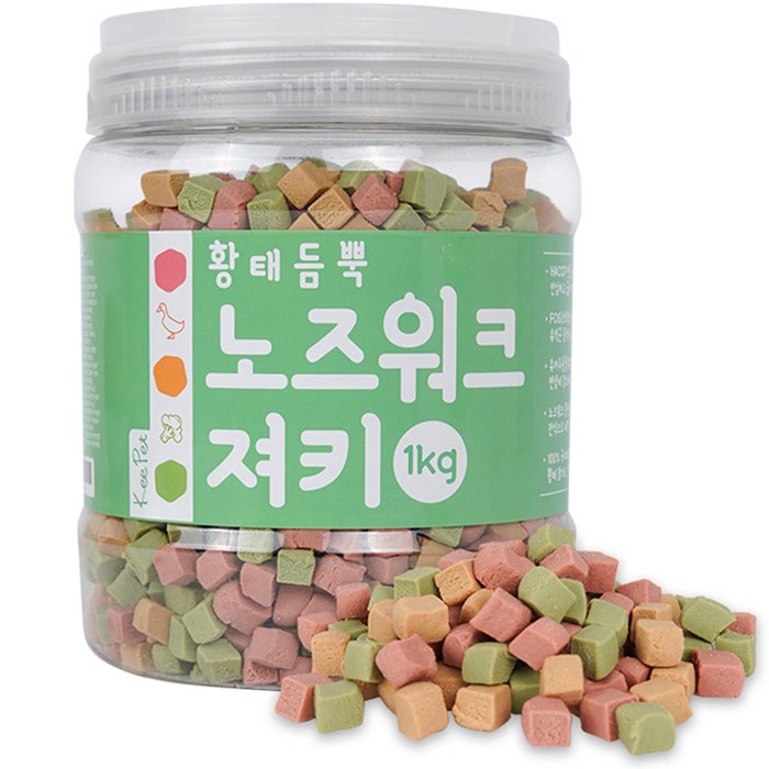 킵펫 황태듬뿍 노즈워크 강아지 져키 1kg, 황태, 1개 대표 이미지 - 강아지 배변훈련 추천