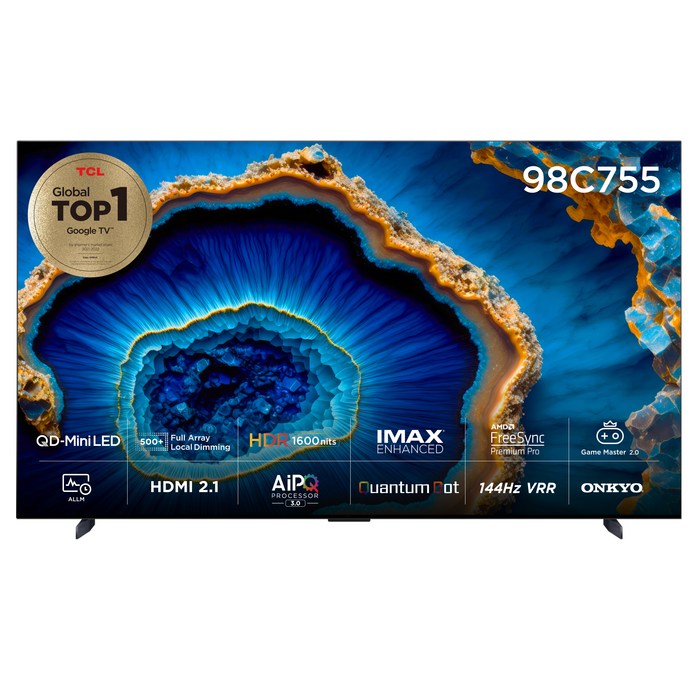 TCL 4K QD-Mini LED 안드로이드 12 TV, 248cm(98인치), 98C755, 스탠드형, 방문설치 대표 이미지 - TCL 모니터 추천