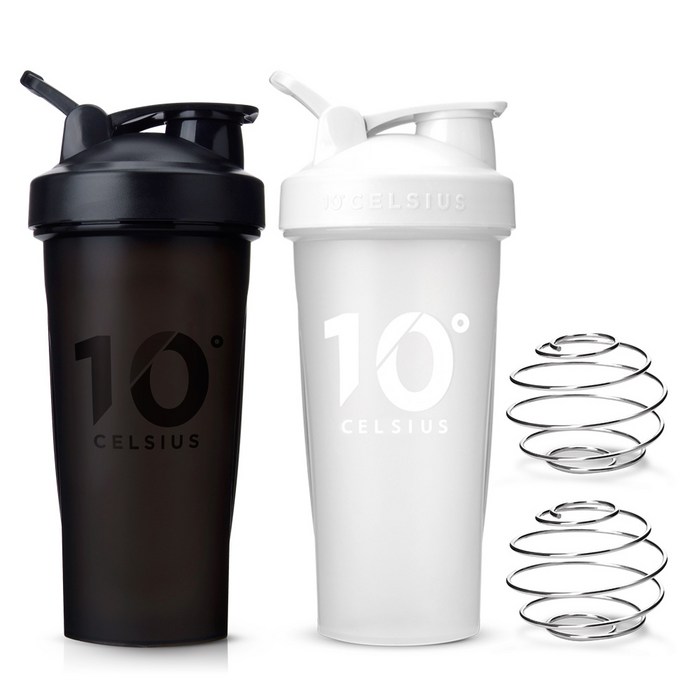 10도씨 블렌딩 쉐이커 보틀 2종, 블랙, 화이트, 600ml 대표 이미지 - 쉐이커 보틀 추천