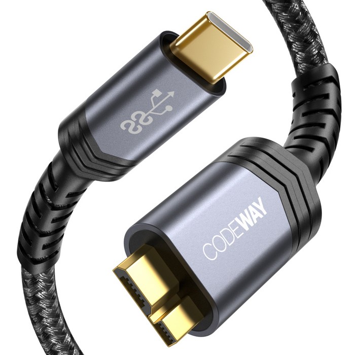 코드웨이 USB C타입 to 마이크로B 외장하드 케이블, 1개, 0.3M 대표 이미지 - 외장하드 케이블 추천