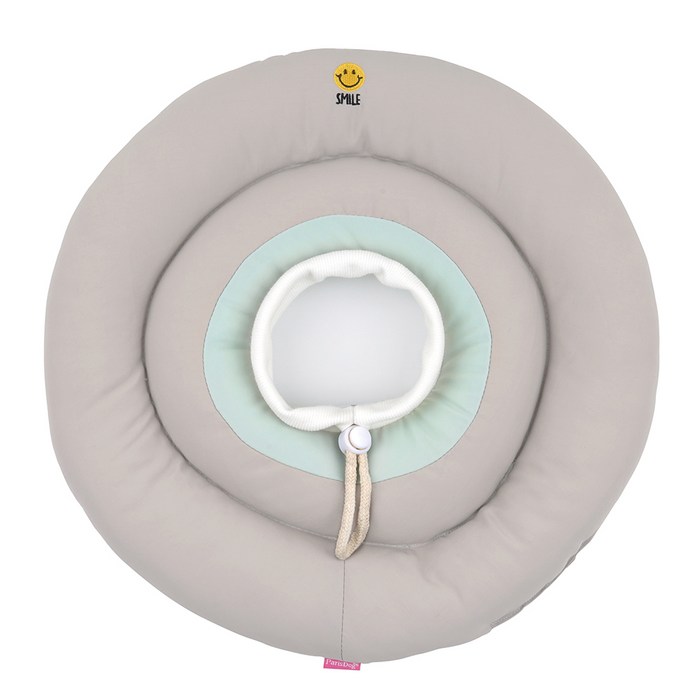 패리스독 반려동물 스마일 넥카라 그레이 L, 200g, 1개 대표 이미지 - 강아지 넥카라 추천