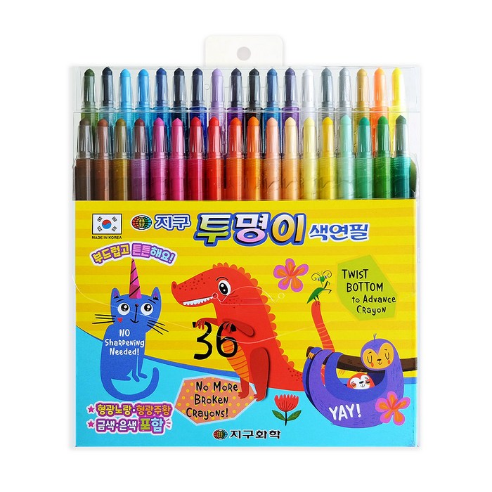 지구화학 투명이 색연필, 1개, 36색