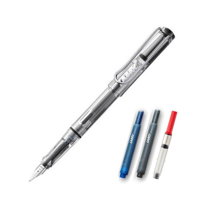 LAMY 비스타 만년필 컨버터 세트, F, 만년필(투명), 케이스(랜덤발송) 대표 이미지 - 라미 만년필 추천