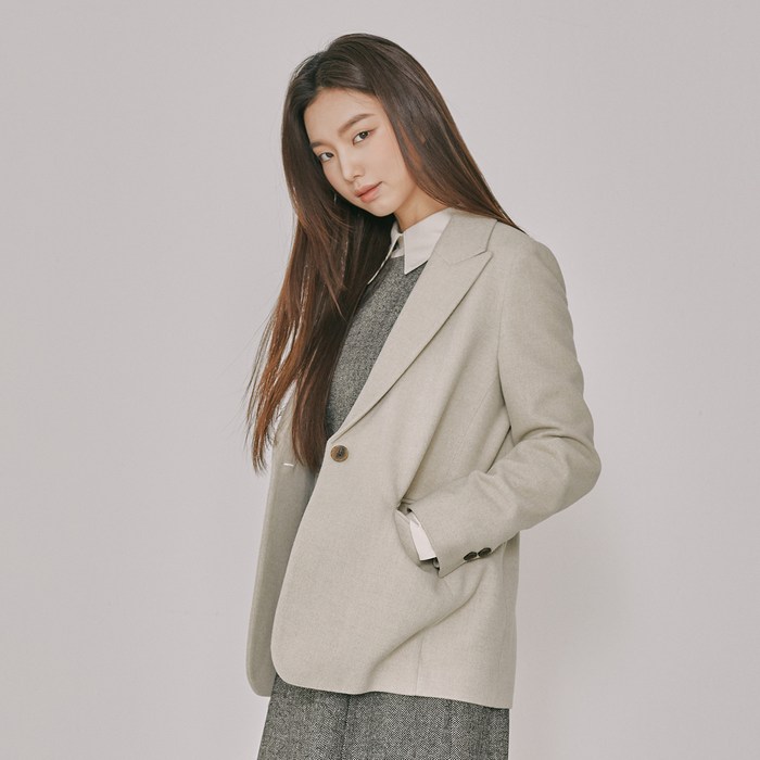 미쏘 여성용 W테일러드 일자핏 싱글자켓 대표 이미지 - 싱글 자켓 추천