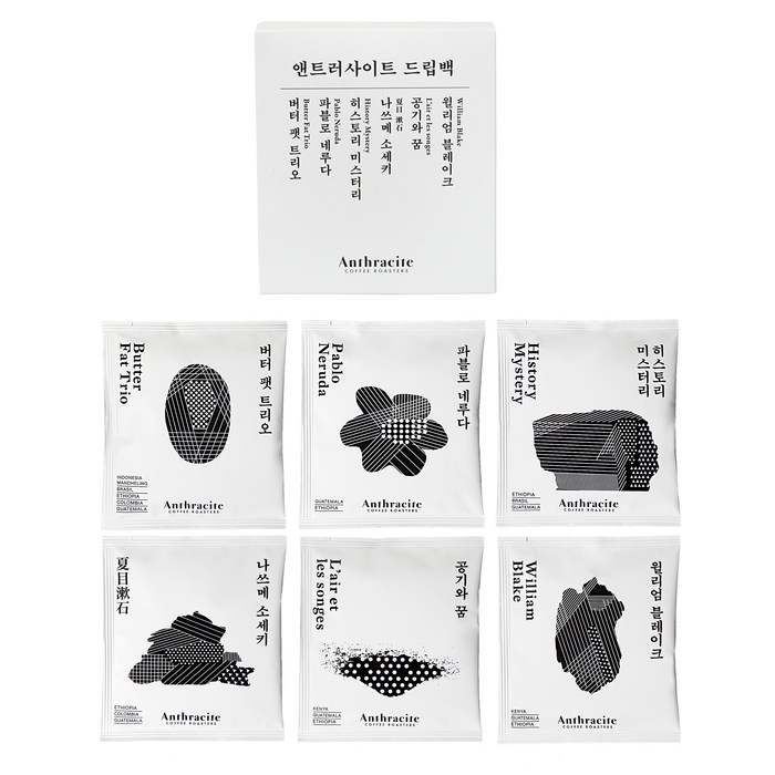 앤트러사이트 드립백 커피 12g x 6종, 1세트 대표 이미지 - 드립커피 추천