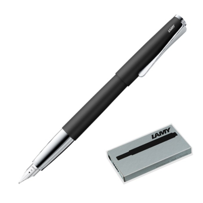 LAMY 067BK 스튜디오 만년필 + 잉크 카트리지 5p, EF, 블랙(만년필), 블랙(잉크 카트리지) 대표 이미지 - 라미 만년필 추천