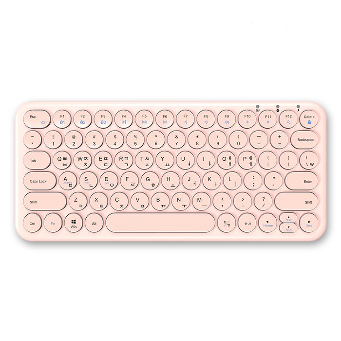 아이노트 충전식 멀티 블루투스 키보드, 일반형, X-KEY 38BTC, 파우더핑크 대표 이미지 - 아이노트 키보드 추천