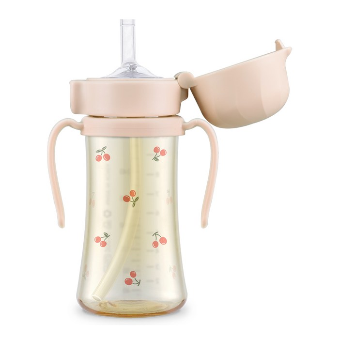 그로미미 유아용 PPSU 체리쉬 빨대컵 300ml, 체리쉬 스윗피치, 300ml, 1개