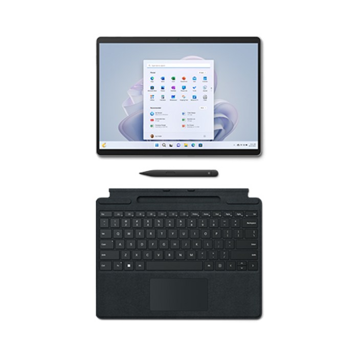 마이크로소프트 서피스 프로9 노트북 13 + 키보드 블랙 + 슬림펜 2, 플래티넘, 256GB, 코어i5, WIN11 Home, 8GB, VYW-00009 대표 이미지 - 윈도우 노트북 추천
