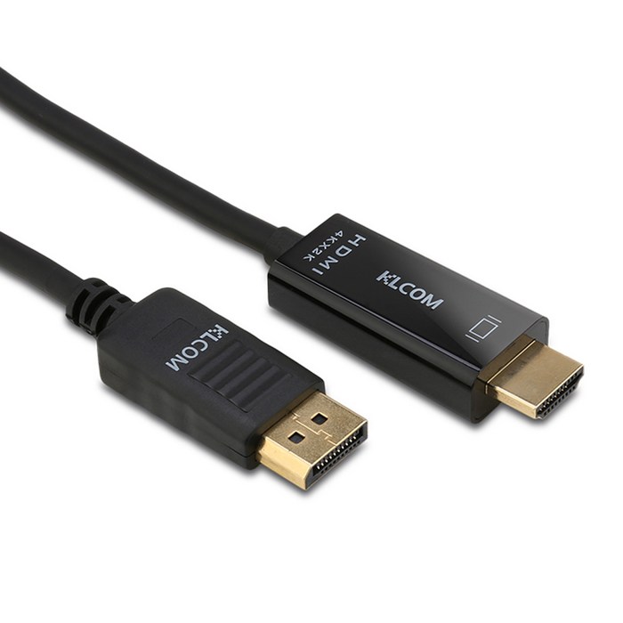 케이엘컴 Ver 1.2 DP to HDMI 케이블 단방향, 1개, 1.8m 대표 이미지 - DP to HDMI 케이블 추천