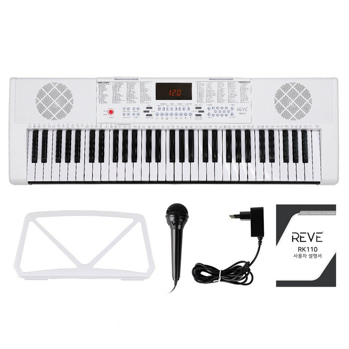 레브악기 포터블 전자 키보드, RK110, WHITE 대표 이미지 - 디지털 피아노 추천
