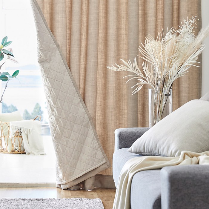 모던하우스 ON 린넨스타일 3중방한 3도씨커튼 높이조절형