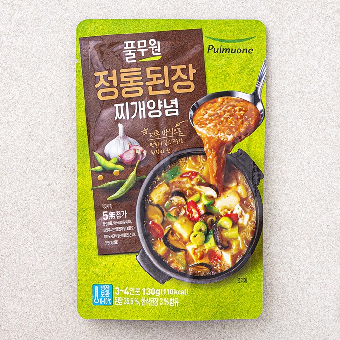 풀무원 정통된장 찌개양념, 130g, 1개 대표 이미지 - 고기집 된장찌개 추천