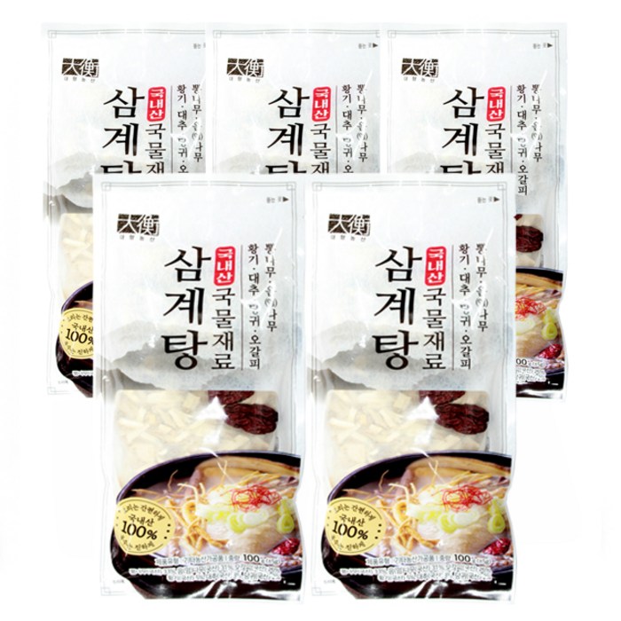 삼계탕 백숙재료, 100g, 5개 대표 이미지 - 삼계탕 재료 추천