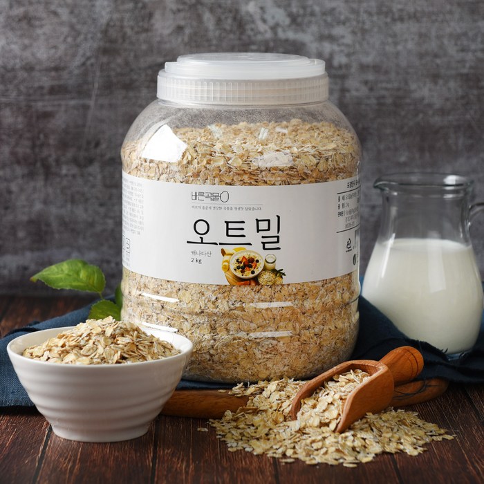 바른곡물 오트밀 PET, 2kg, 1개 대표 이미지 - 잡곡 추천