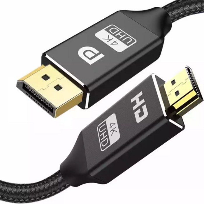 림스테일 휴런 DP TO HDMI 케이블 V1.2 블랙, 1.5m 대표 이미지 - DP to HDMI 케이블 추천