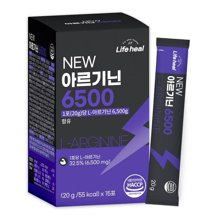 NEW 아르기닌 6500 15p, 20g, 1개 대표 이미지 - 아르기닌 추천