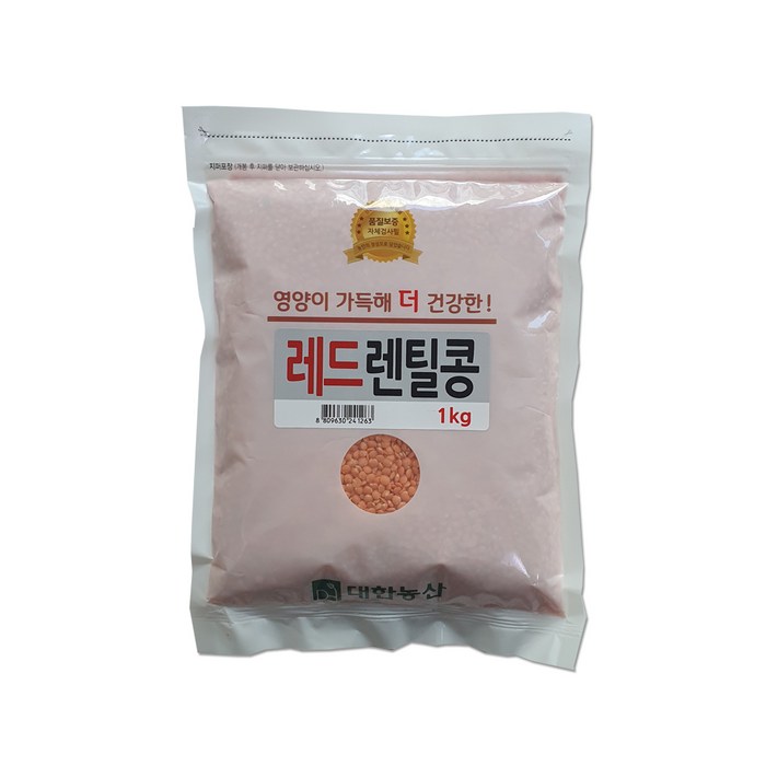 대한농산 레드렌틸콩, 1개, 1kg 대표 이미지 - 렌틸콩 추천