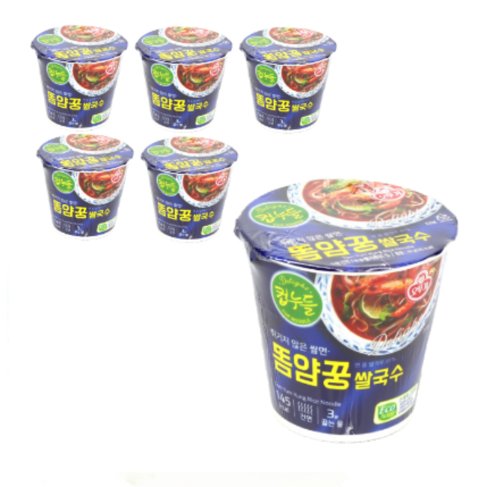 오뚜기 컵누들 똠얌꿍 쌀국수, 44g, 6개 대표 이미지 - 똠얌꿍 추천