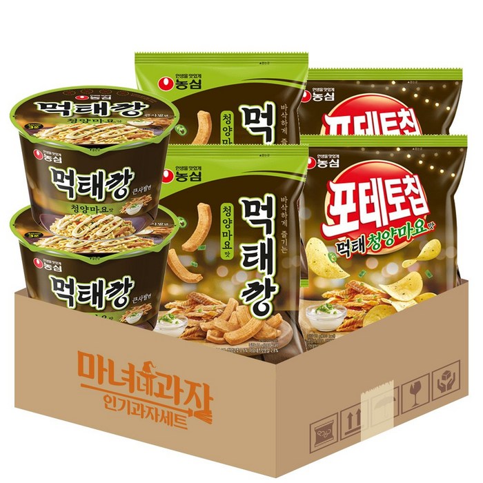 먹태세트 먹태깡 큰사발면 청양마요맛 컵라면 118g 2개x 먹태깡 청양마요맛 60g 2개x포테토칩 먹태청양마요맛 50g 2개 대표 이미지 - 먹태 과자 추천